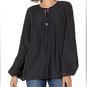 Ramy Brook Peasant Blouse in Black
